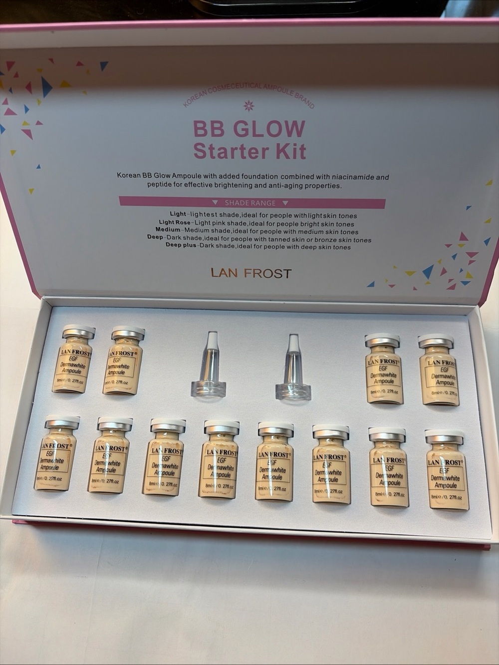 BB Glow Starter Kit 12pc Ampoule Set 8ml New In Box SMOOTH BRIGHT FACE!